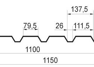 Оцинкованный профнастил НС20 0.75 мм 1 - в «Монолит-Металлопрокат».