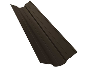 Планка ендовы верхней фигурной 70x70 0,5 GreenCoat Pural BT RR 32 темно-коричневый (RAL 8019 серо-коричневый)