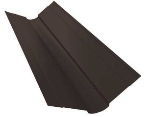 Планка ендовы верхней фигурной 150x150 0,5 Satin с пленкой RR 32 темно-коричневый 0 - в «Монолит-Металлопрокат».