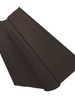 Планка ендовы верхней фигурной 150x150 0,5 Satin с пленкой RR 32 темно-коричневый - в «Монолит-Металлопрокат».