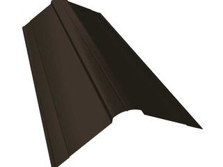 Планка конька фигурного 150x150 0,5 Velur RR 32 темно-коричневый 0 - в «Монолит-Металлопрокат».