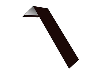 Планка лобовая/околооконная простая 190х50 0,45 PE с пленкой RR 32 темно-коричневый 0 - в «Монолит-Металлопрокат».