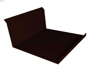 Планка примыкания нижняя 20х122х260х15 0,5 GreenCoat Pural BT, matt RR 32 темно-коричневый (RAL 8019 серо-коричневый) 0 - в «Монолит-Металлопрокат».