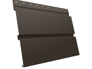 Металлический софит Квадро брус без перфорации 0,5 Satin RR 32 темно-коричневый
