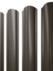 Штакетник Полукруглый Slim фигурный Grand Line 0,5 Velur RR 32 Темно-Коричневый - в «Монолит-Металлопрокат».