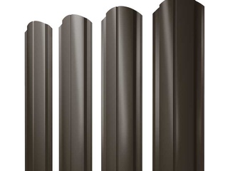 Штакетник Полукруглый Slim фигурный Grand Line 0,5 GreenCoat Pural BT, matt RR 32 Темно-Коричневый 0 - в «Монолит-Металлопрокат».