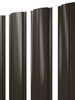 Штакетник Полукруглый Slim Grand Line 0,5 Velur RR 32 Темно-Коричневый - в «Монолит-Металлопрокат».