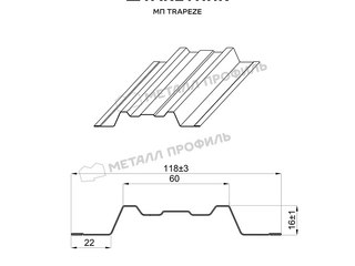 Штакетник Металл Профиль TRAPEZE-O 0,45 VikingMP® RR 32 Темно-коричневый 0 - в «Монолит-Металлопрокат».
