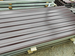 Профлист Металл Профиль МП20 0.5 PURETAN® RR 32 Темно-коричневый A 2 - в «Монолит-Металлопрокат».